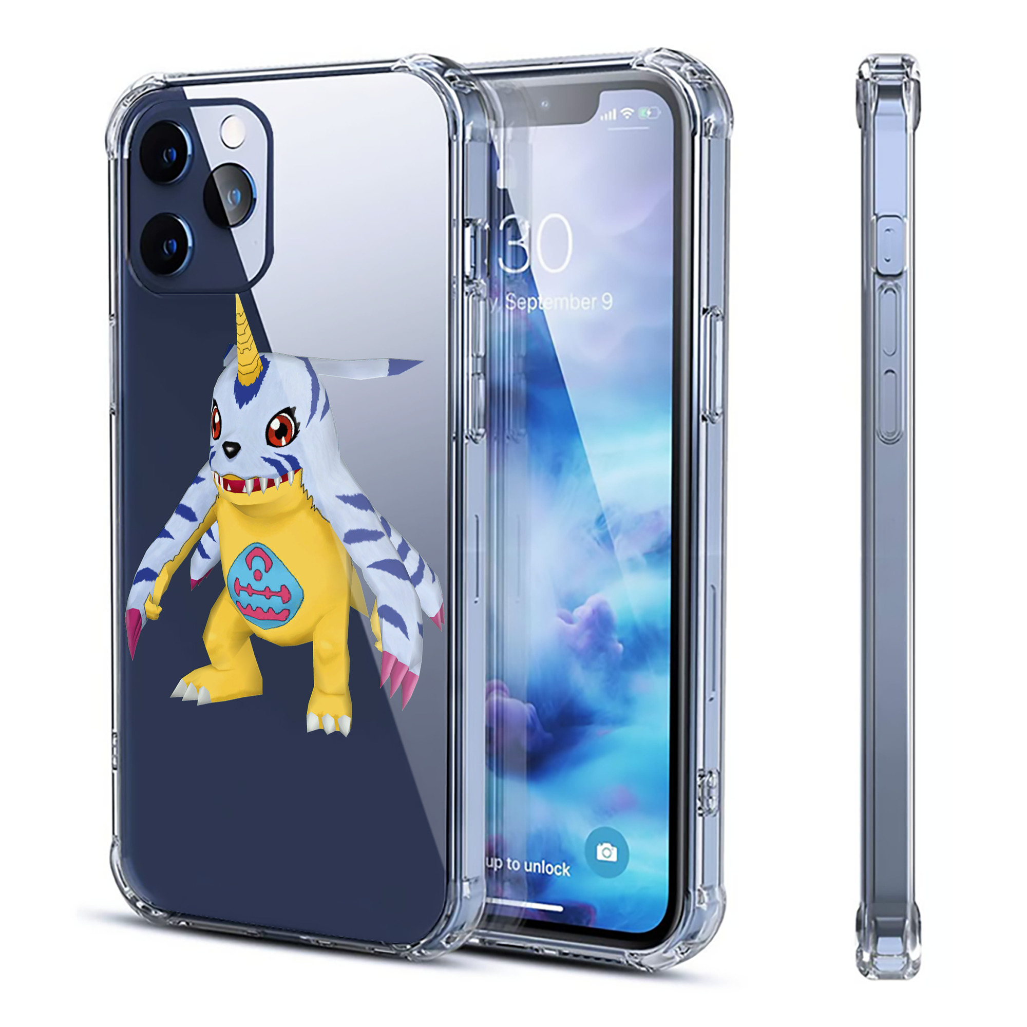 （画像用） Digimon デジタルモンスター/デジモン 【iPhone 12シリーズ対応】透明スマホケース（クリアソフトケース）